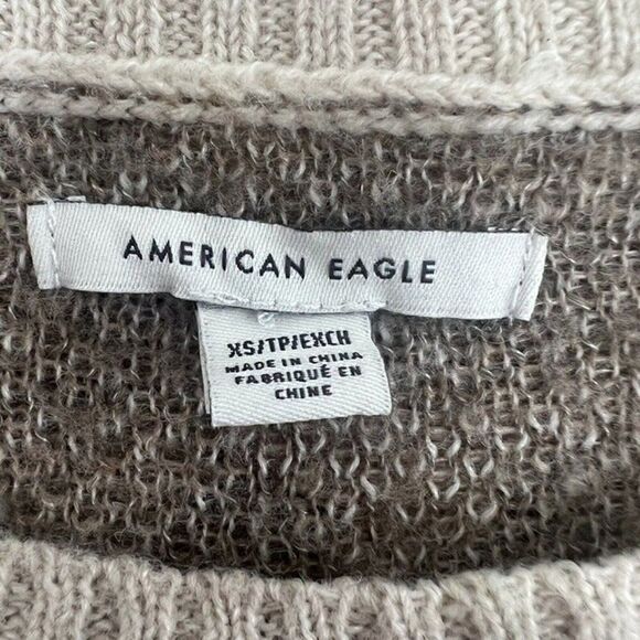 American Eagle Womens Cheetah Leopard Print Wool Blend Knit Crewneck Sweater XS - Picture 4 of 11